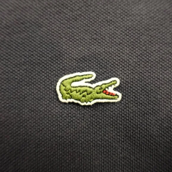 Lacoste Long-Sleeve Polo Shirt Men’s‎ Medium Navy Classic Cotton Croc Logo - Picture 4 of 11